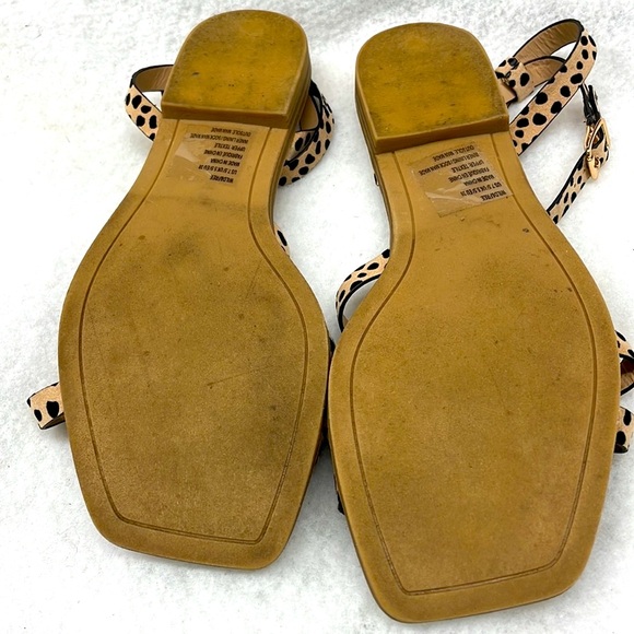 Justfab leopard strap around the ankle sandals ladies sz 7.5 - Picture 6 of 6